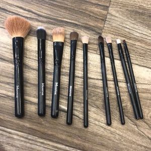 9 morphe makeup brushes slightly used